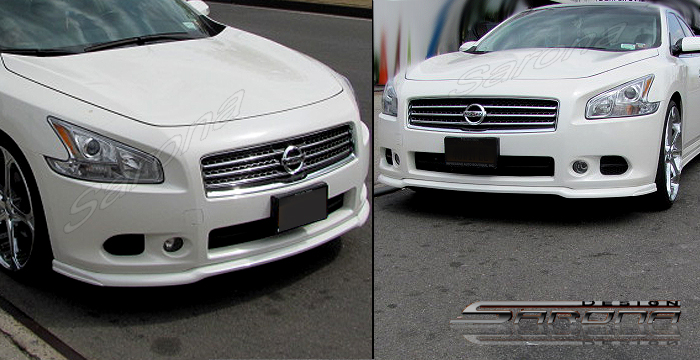 Custom Nissan Maxima Front Bumper Add-on  Sedan Front Lip/Splitter (2009 - 2015) - $299.00 (Part #NS-002-FA)